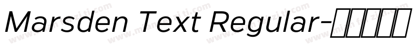 Marsden Text Regular字体转换